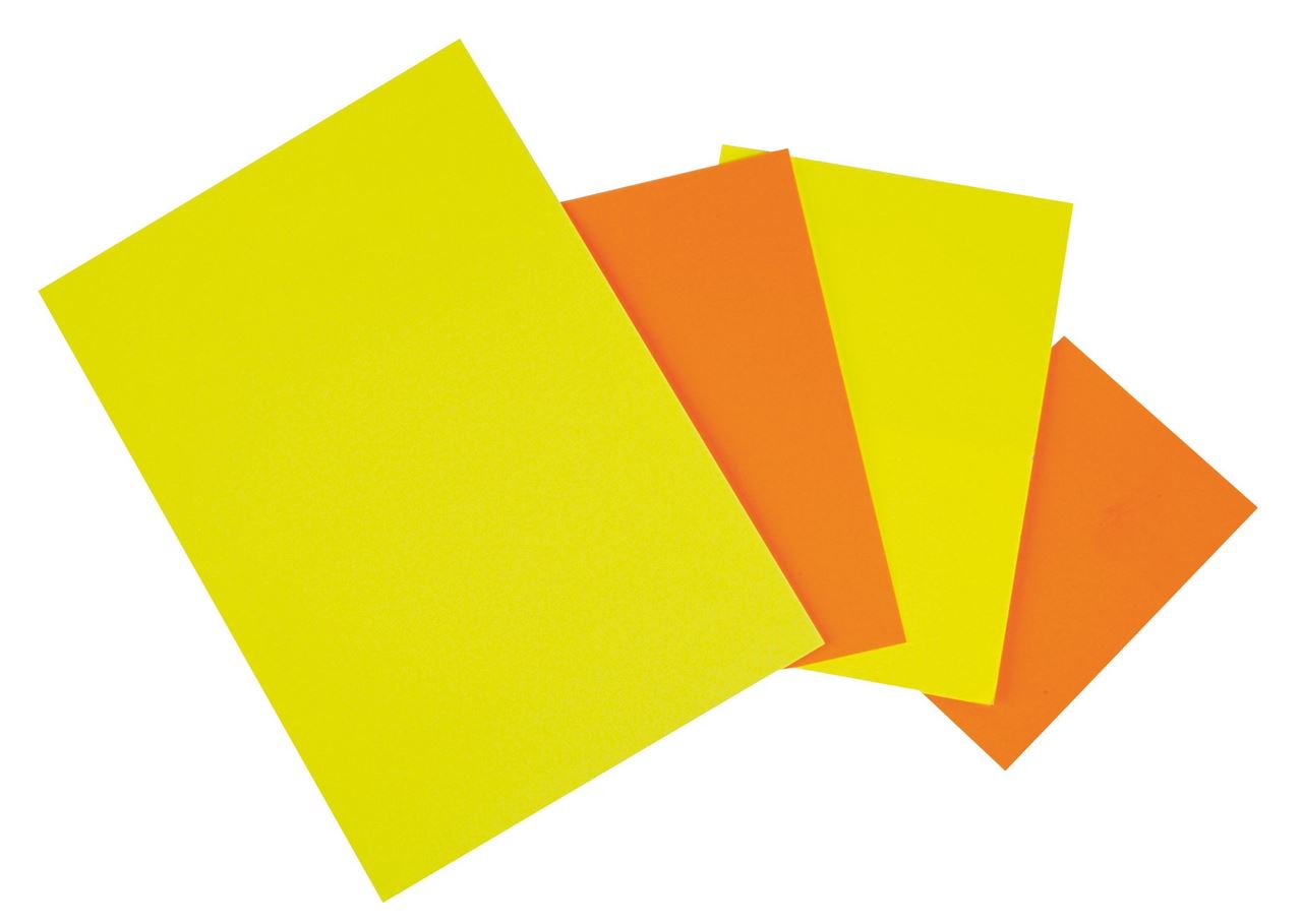 Carton fluo jaune/orange 40 x 60 cm (vendu par 20)