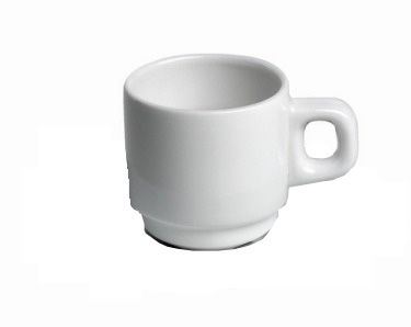 Tasse à café porcelaine Oslo blanc 9 cl x 12