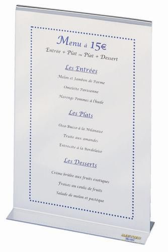 Plexirom Porte-menu plexi A5