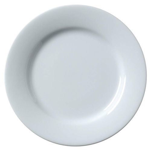 Assiette plate ronde Julia blanc 21 cm x 10