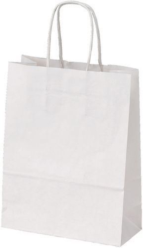 Sac Kraft 24 x 31 cm blanc poignées torsadées x 50