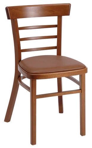 Chaise bistrot Brasseur PVC marron