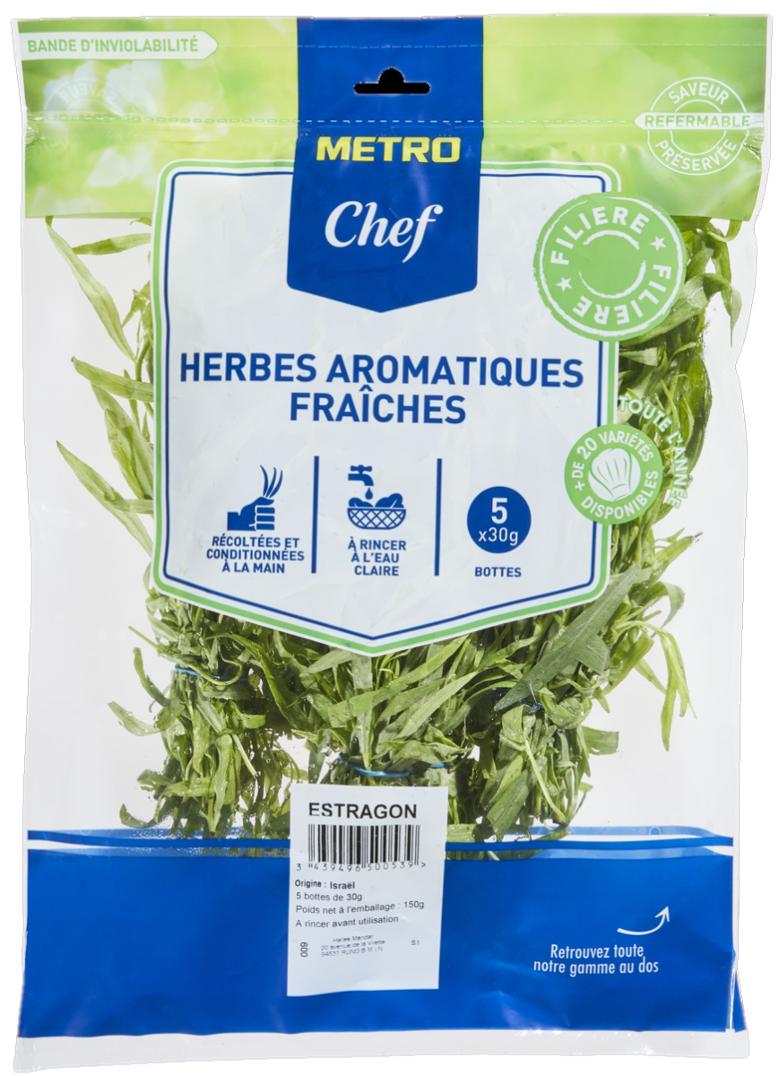 METRO Chef Estragon France, Italie, Espagne, Maroc, Israël, Kenya botte de 30 g