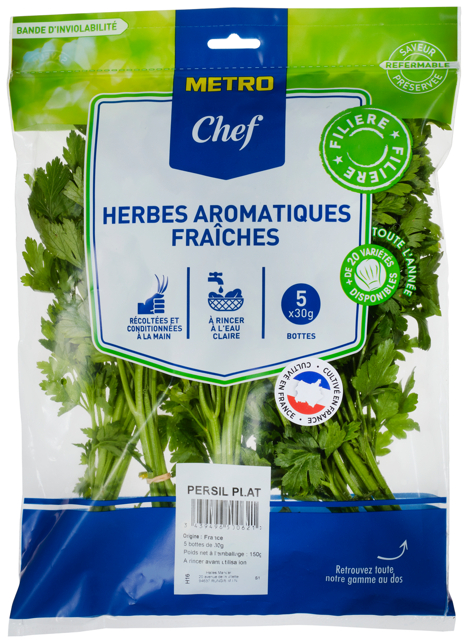 METRO Chef Persil plat France ou Italie, Espagne, Maroc, Israël, Kenya bottes de 30 g
