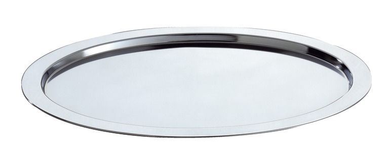 Plat ovale fer blanc 45 x 34 cm