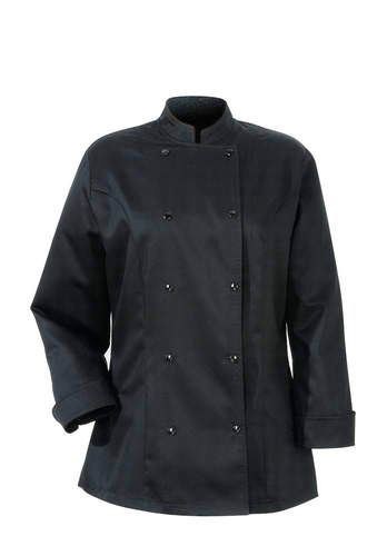 Veste de cuisine femme noire manches longues T.S