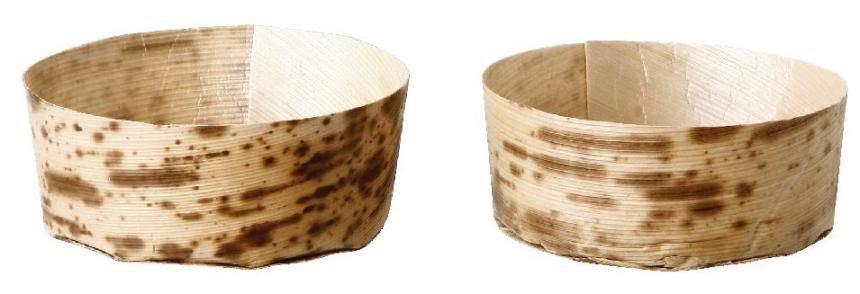 Coupelle jetable Solia feuille de bambou rond (vendu par 100)