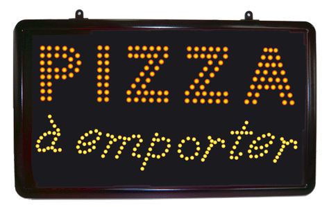 Enseigne lumineuse Pizza à emporter Leds 56 x 33 cm