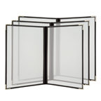 Securit Protège menu Cristal A4 2 pages x 3