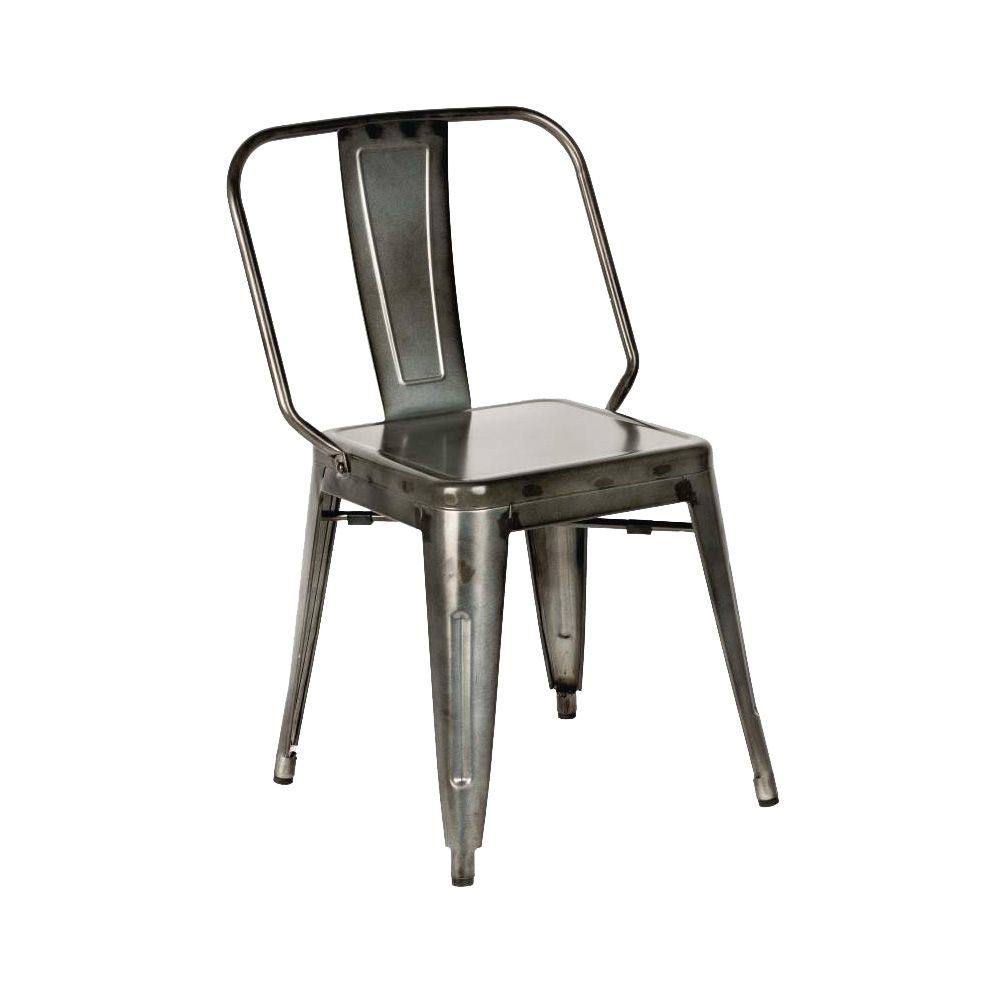 Chaise bistrot Iron en acier gris