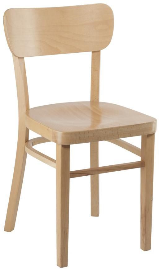 Chaise bistrot en bois Colors hêtre blanchi