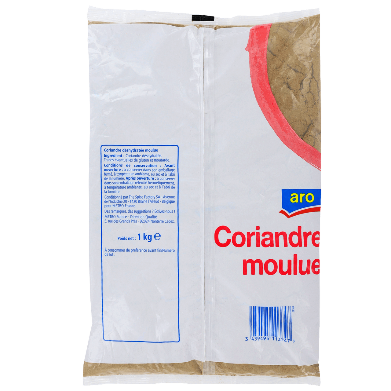 aro Coriandre moulue sachet 1 kg