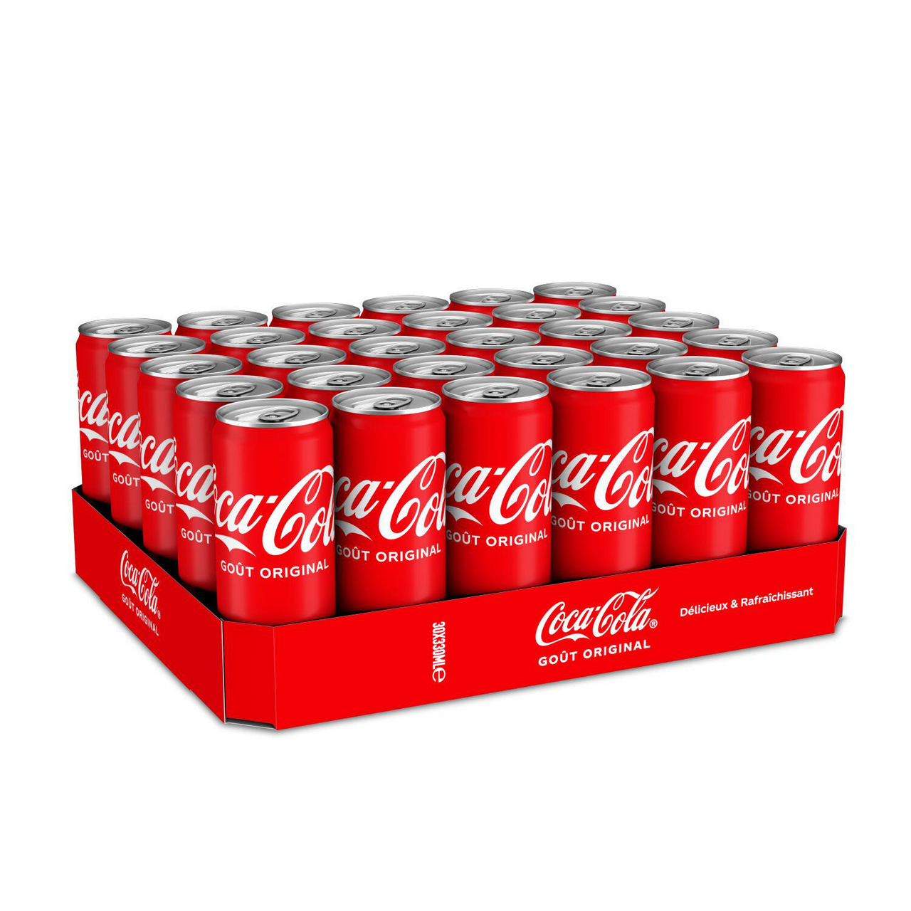 Coca-Cola goût original boîte slim 30 x 33 cl soit 9.9 L