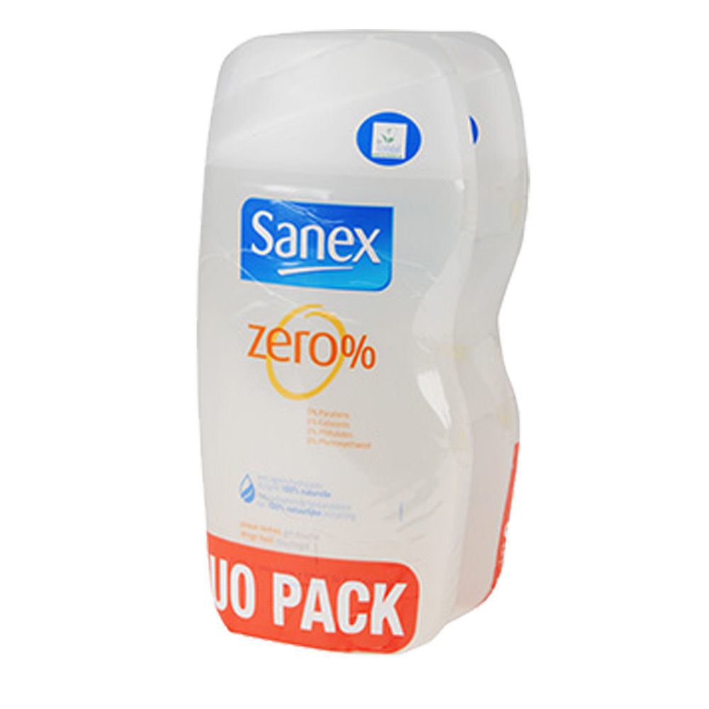 Gel douche Zéro% 500 ml peau normale (vendu par 2) Sanex