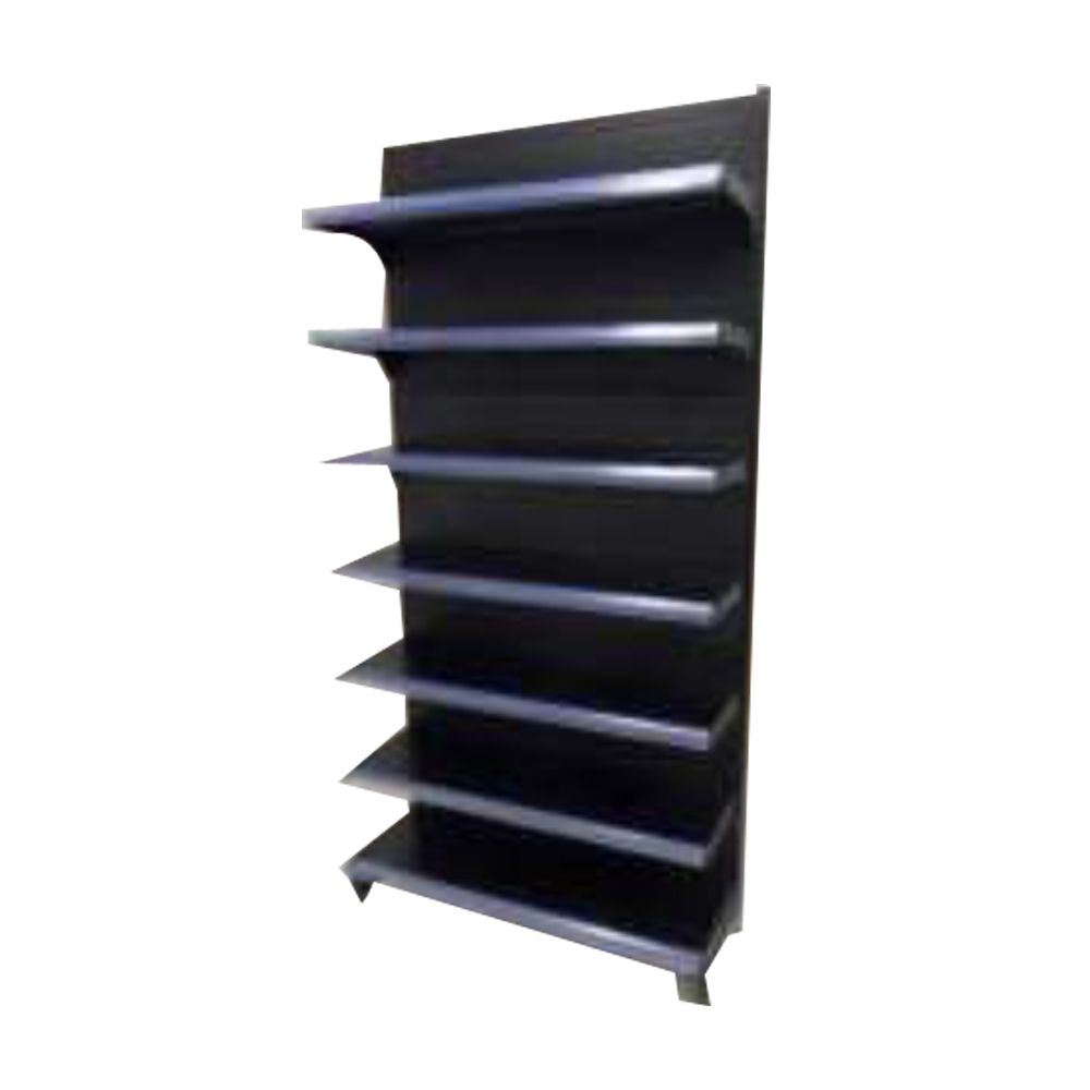 Gondole murale suite simple face H.206 x P.40 cm + base + 6 tablettes Europ'Metal