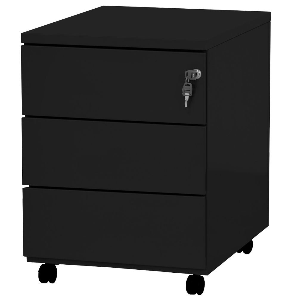 Caisson mobile 3 tiroir noir