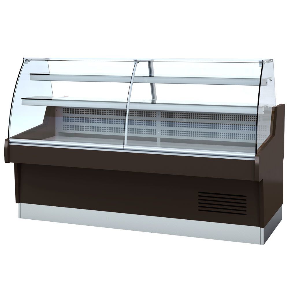 Vitrine réfrigérée Quartz vitres bombées 1980