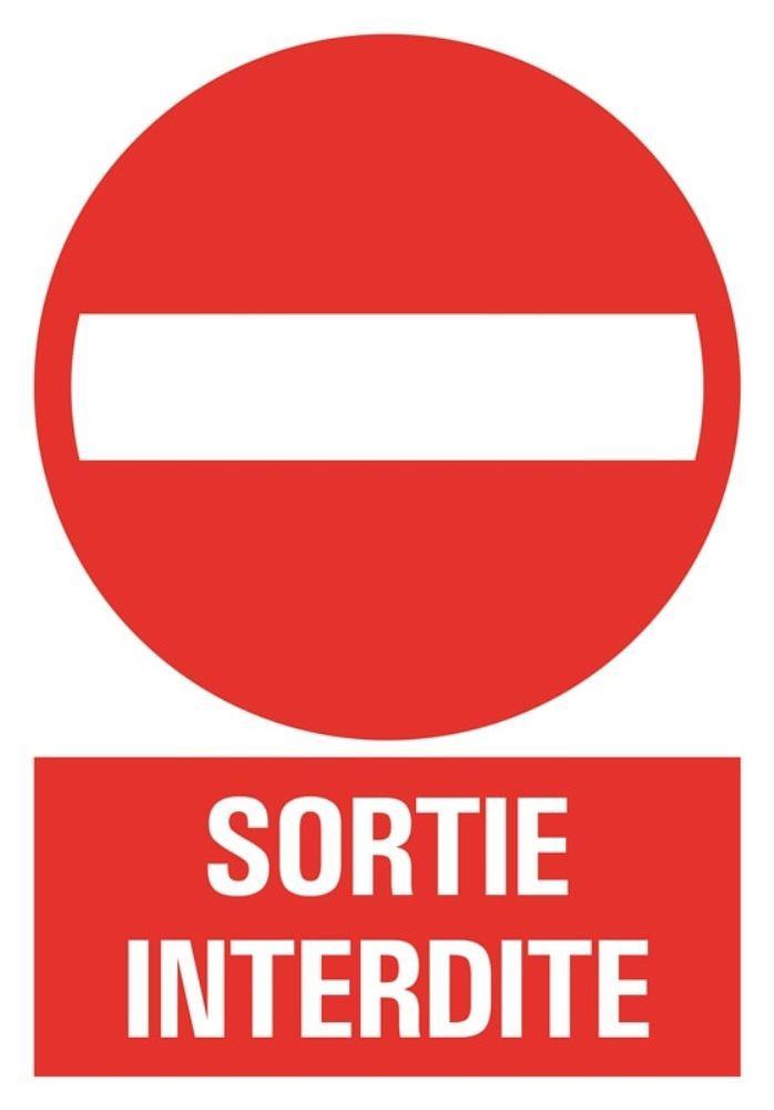 Picto rigide 23 x 33 cm Sortie interdite