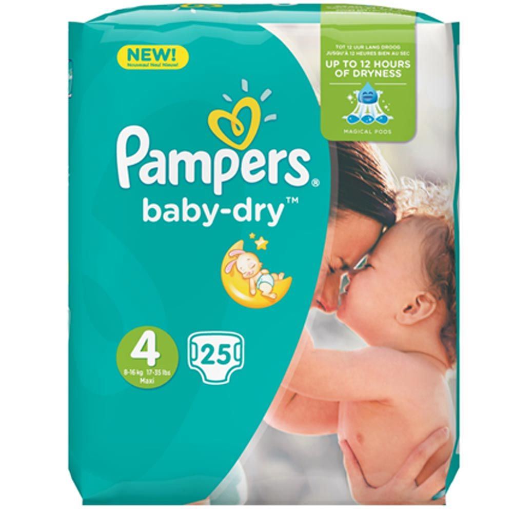 Couche Baby Dry Taille 4 x 25 Pampers