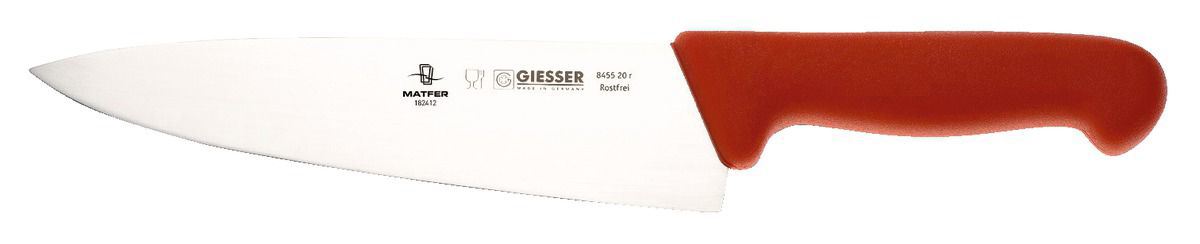 Couteau de chef HACCP manche rouge 20 cm Matfer