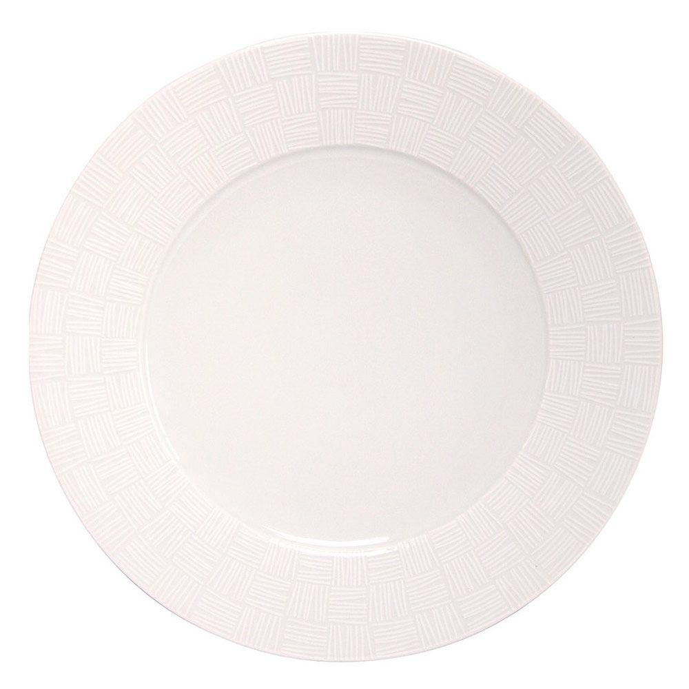 Assiette plate ronde Rythm blanc 28 cm