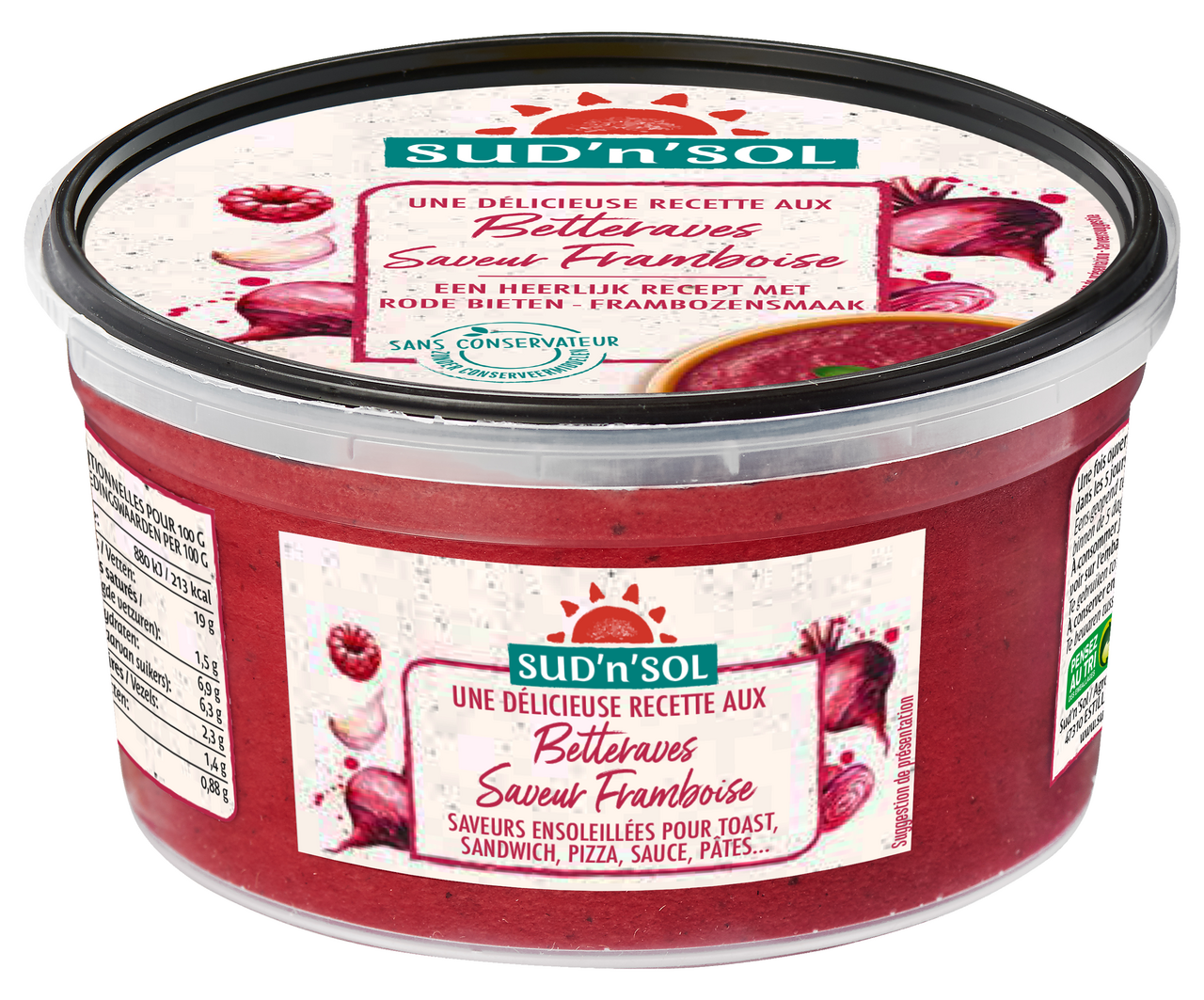 Sud&Sol Tapena de betterave framboise 450 g