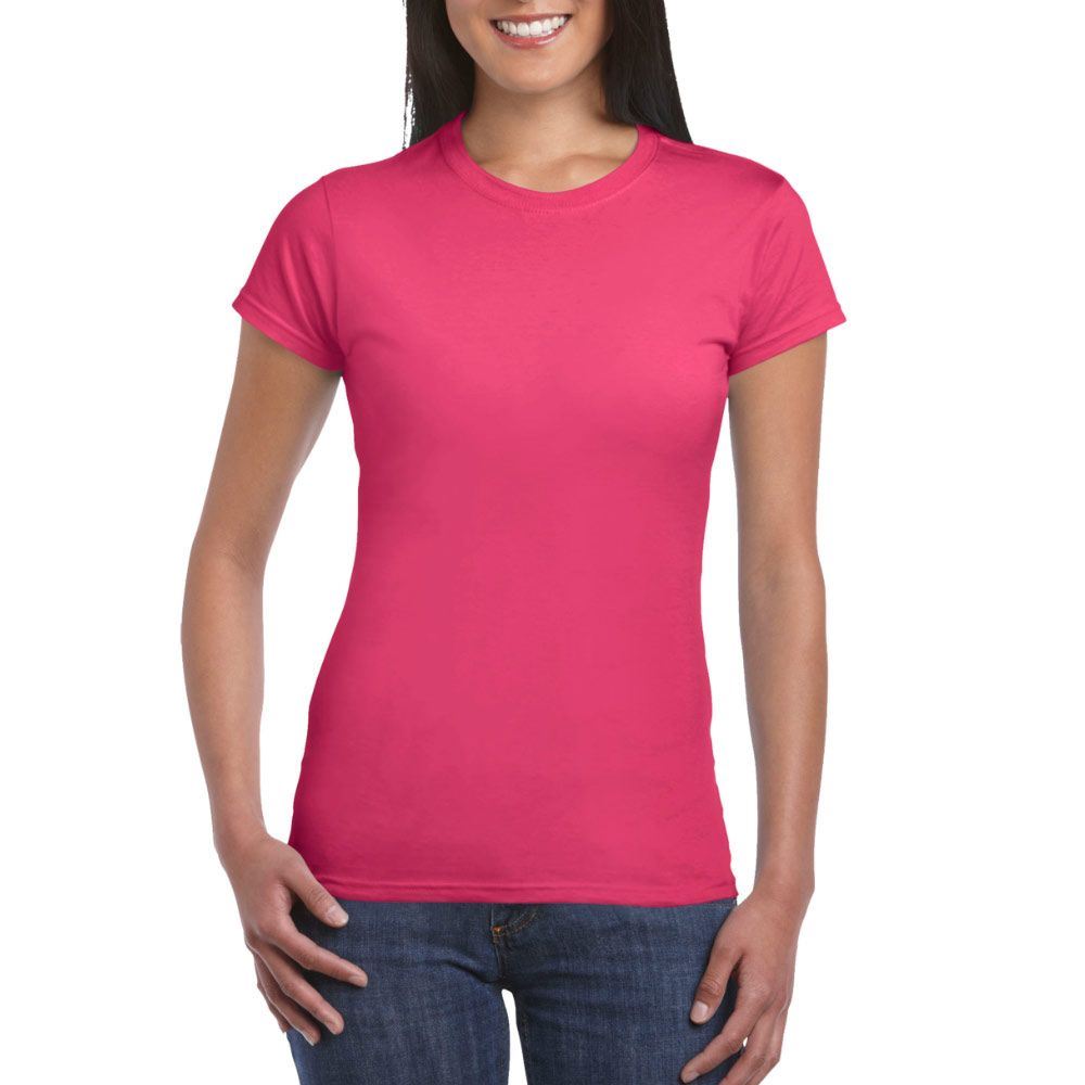 Tee-shirt femme col rond fuschia T.S