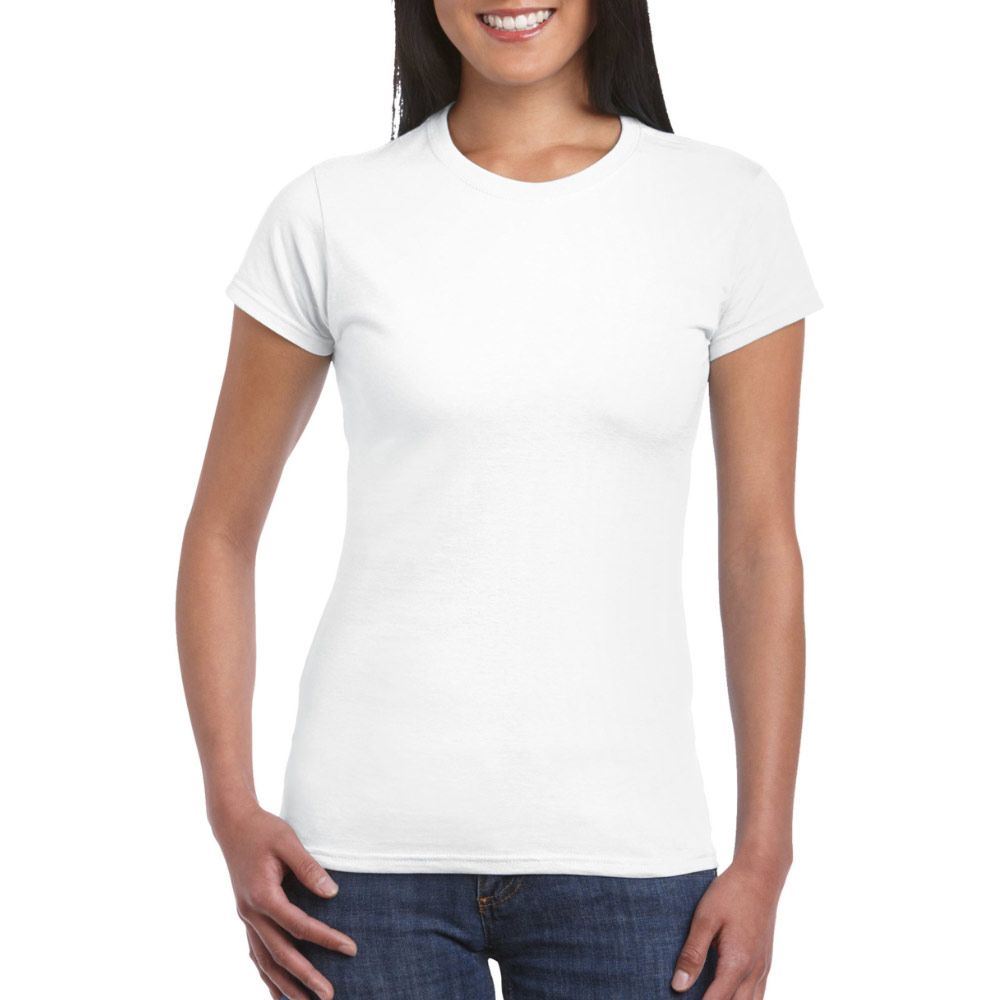 Tee-shirt femme col rond blanc T.S