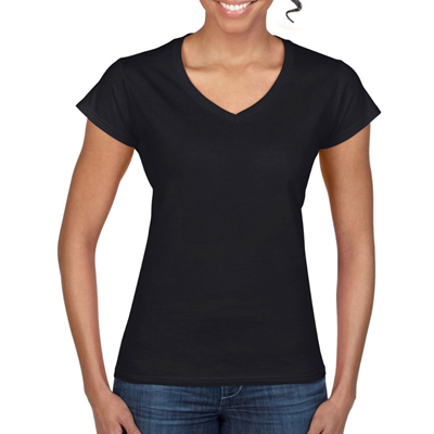 Tee Shirt Femme Col V Noir T L Metro