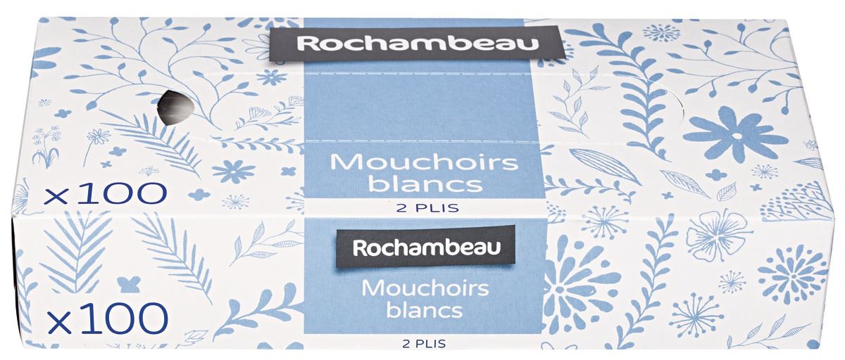 Mouchoir boîte x 100 (vendu par 4) Rochambeau