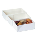 Boîte petits fours blanc 14 x 10 x 5 cm (vendu par 100)