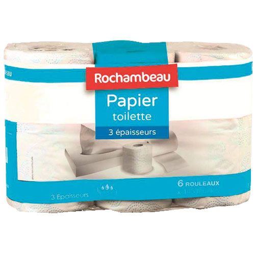 Papier toilette 6 rouleaux (vendu par 7) rochambeau