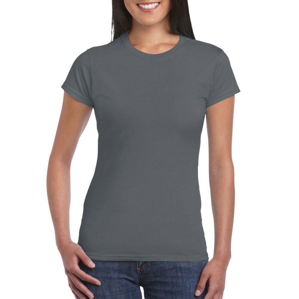 Tee-shirt femme col rond charcoal T.M