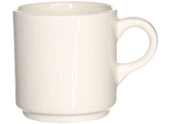 Tasse à café porcelaine empilable blanc 9 cl x 10