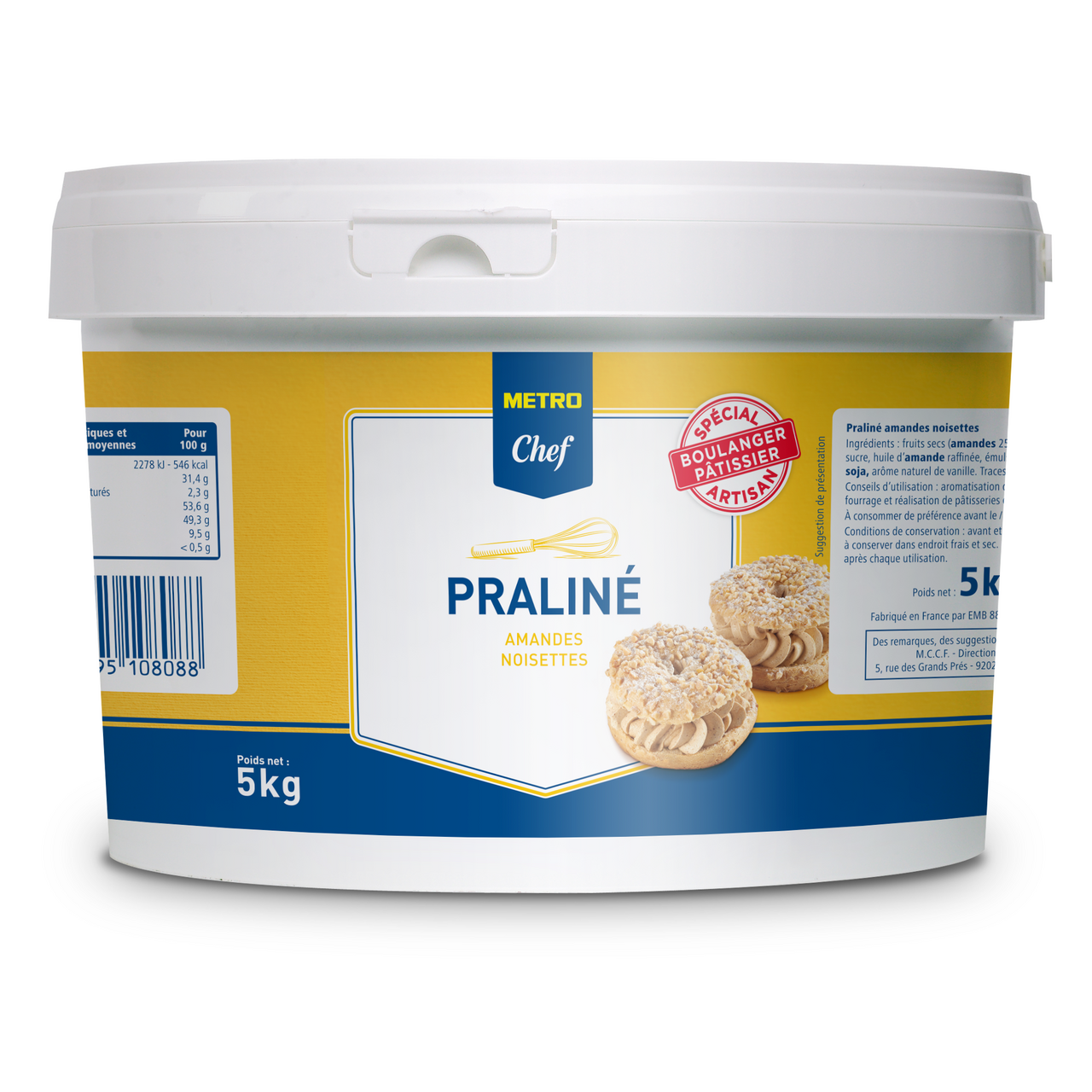 METRO Chef Praliné amandes noisettes 5 kg