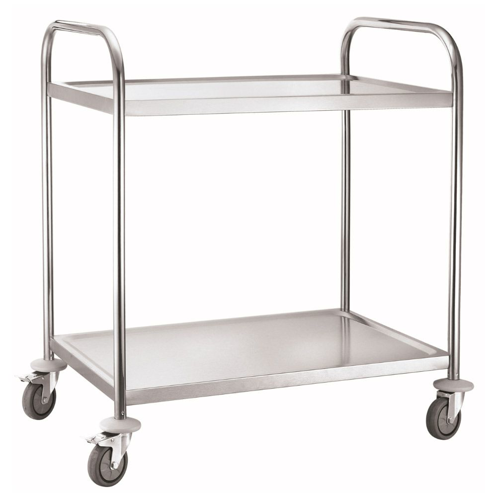 METRO PROFESSIONAL Chariot de service 2 plateaux inox