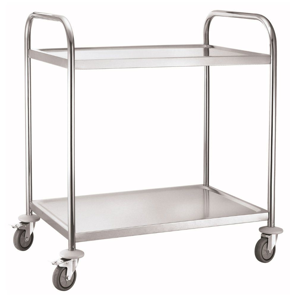 Chariot de service 2 plateaux inox METRO Professional