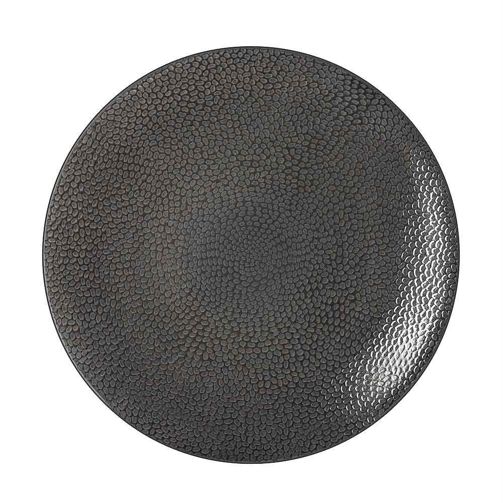 Assiette plate ronde Stone gris 20 cm Medard de Nobla