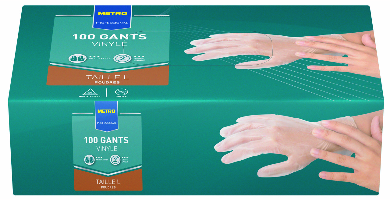 METRO PROFESSIONAL Gant vinyle taille L x 100