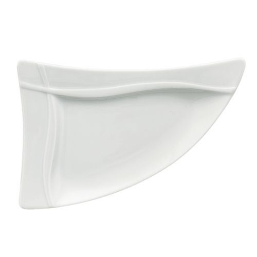 Assiette plate triangle Pleasure blanc 32.2 x 21.4 cm Bauscher