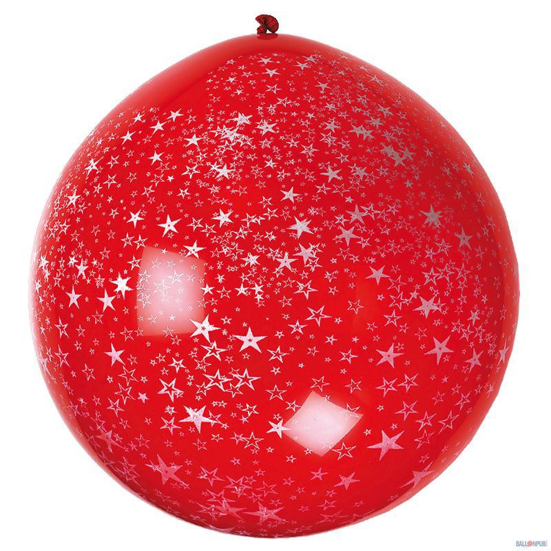 Ballon rouge et étoile 100 cm