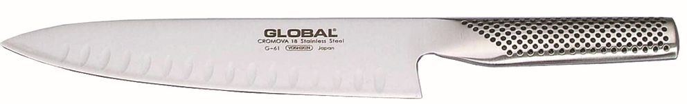 Couteau de chef lame alvéolée G63 16 cm Global - 120246