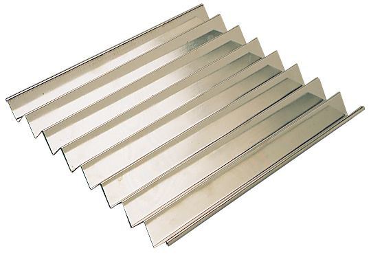 Plaque inox dents de loup 28 x 30 x 2.5 cm Matfer - 310712