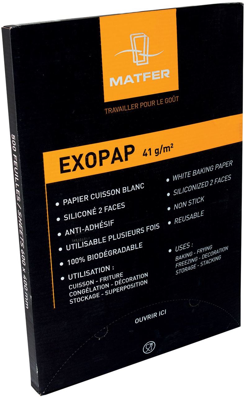 Papier siliconé Exo'Pap 60 x 40 cm 500 feuilles Matfer - 320201