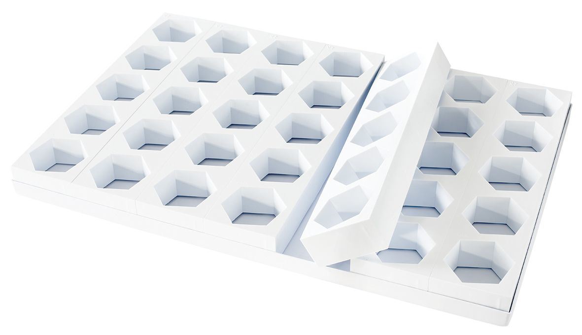 Multimoule 35 gâteaux hexagones 60 x 40 cm Matfer - 350013