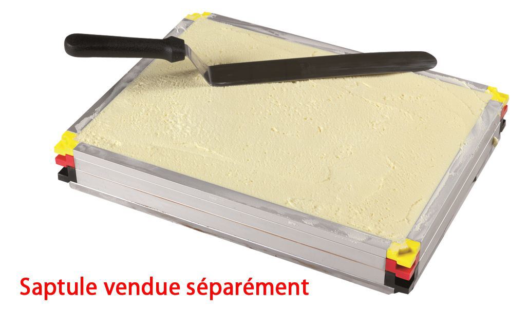 Cadre inox superposables 40 x 30 cm (set de 3) + plaque Matfer - 370102