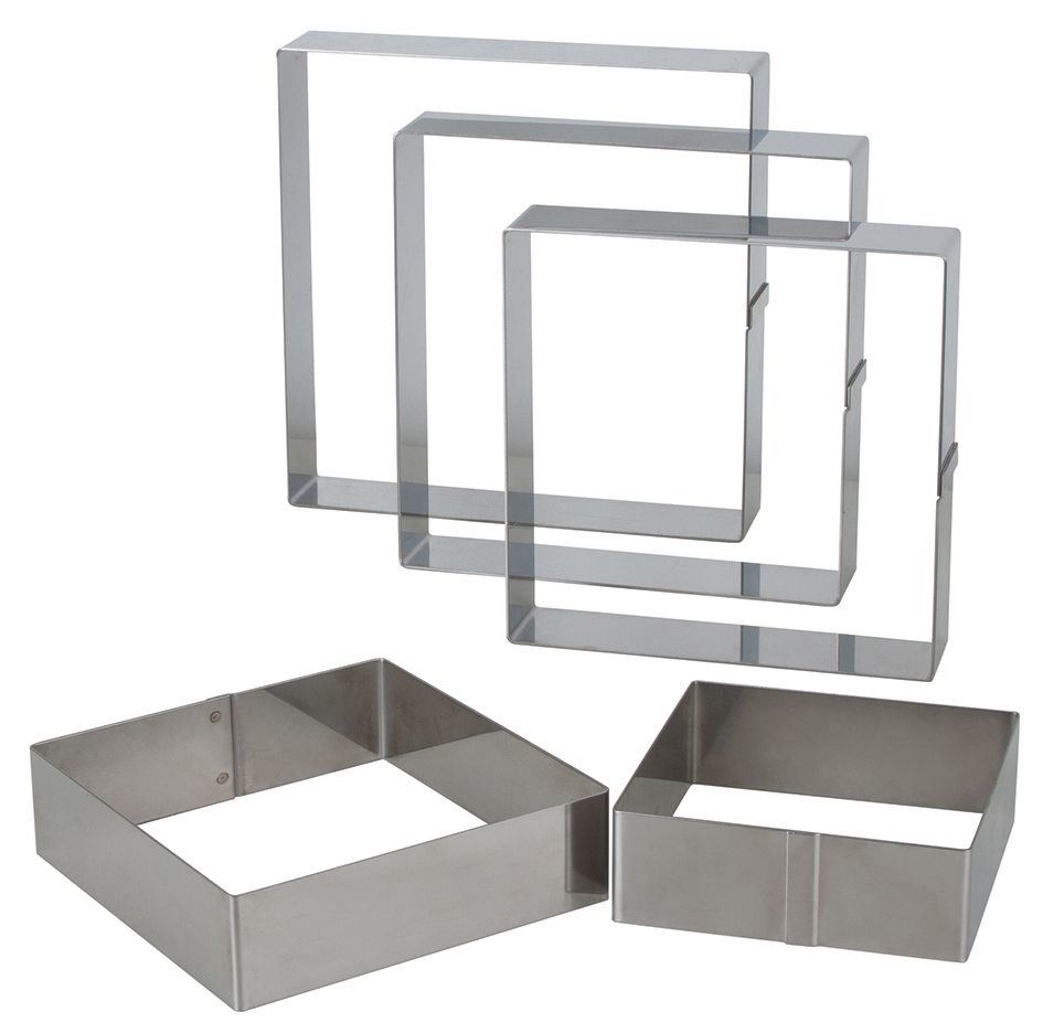 Cadre à mousse inox carré 23 x 23 H.4.5 cm Matfer - 371138