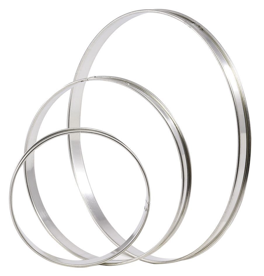 Cercle à tarte fer blanc rond 7.5 cm H.1.6 cm x 6 Matfer - 371704