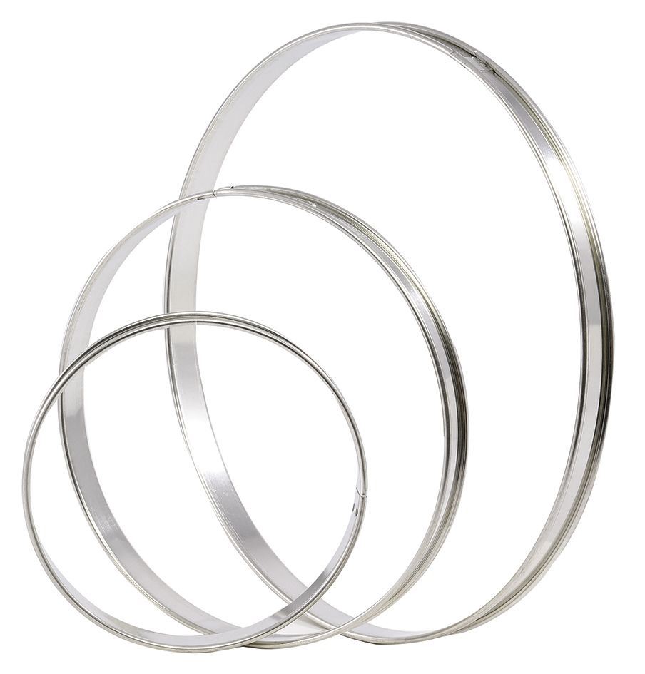Cercle à tarte fer blanc rond 6 cm H.1.6 cm x 6 Matfer - 371701