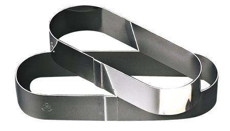 Cercle à entremet oblong Mozaïk inox 28 cm H.4.5 cm Matfer - 371328